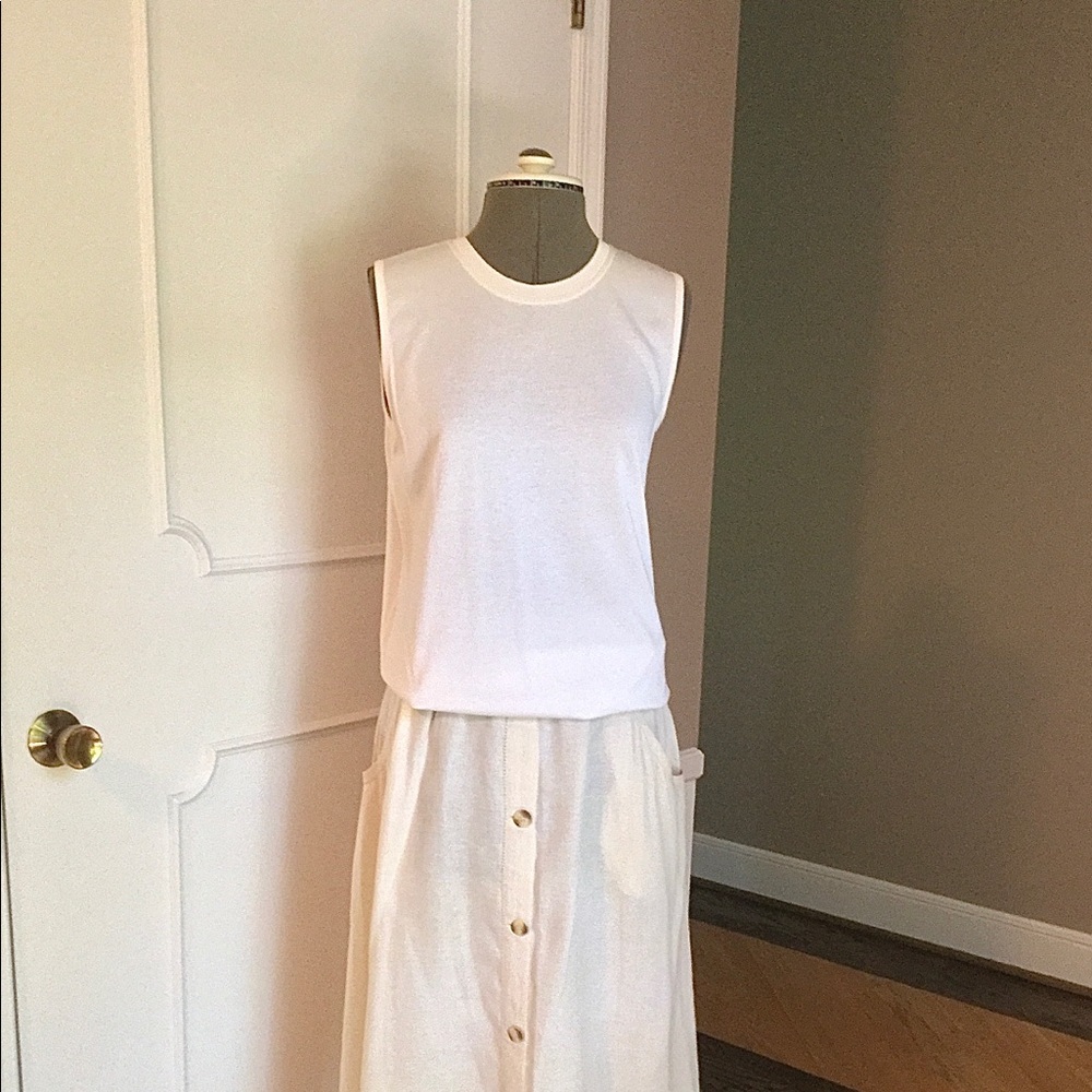 Talbots cream knit top